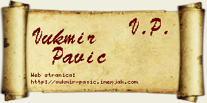Vukmir Pavić vizit kartica